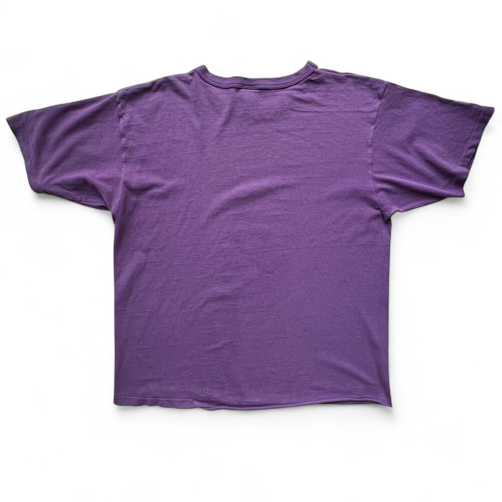 Vintage Champion USA Made Spellout Purple Script T Shirt Single Stitch Tee 80s - Picture 5 of 16